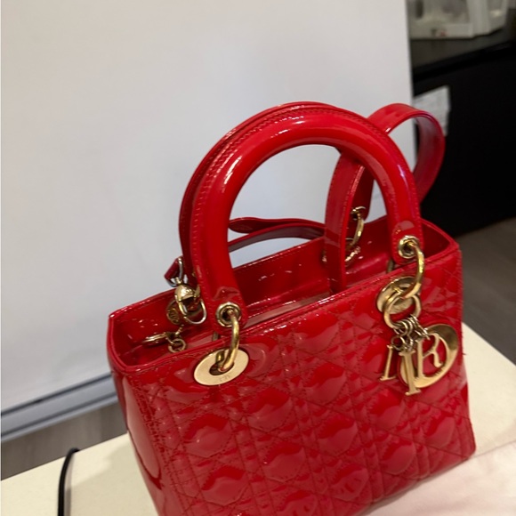 Dior Handbags - Dior Red Quilted Medium bag